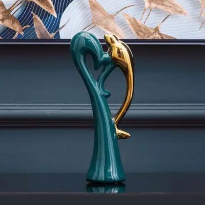 статуетка BIRD GREEN & GOLD 24 см