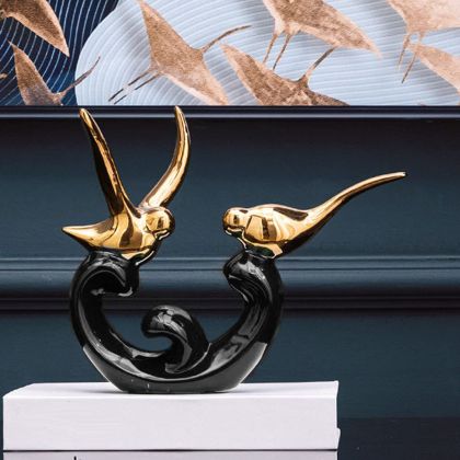 статуетка BIRD BLACK & GOLD 19 см