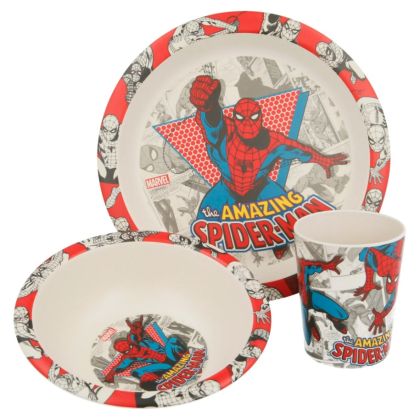 детски комплект за хранене Spider-Man Bamboo 3 части