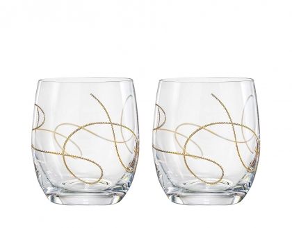 2 бр. Чаши за уиски 300 мл String Gold 