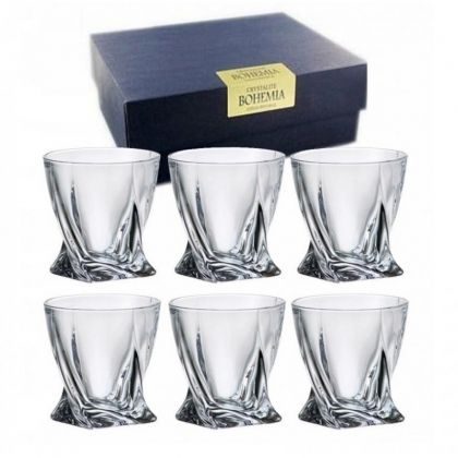 комплект 6 чаши за уиски 340 мл Quadro Bohemia