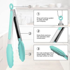 силиконова щипка за барбекю LIGHT GREEN