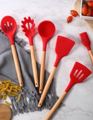 комплект прибори за готвене 12 части PEARL RUBY RED