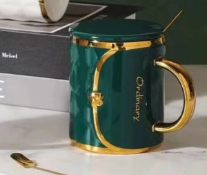 мъг с капак и лъжичка CHARMING