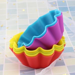 цветни силиконови форми за мъфини
