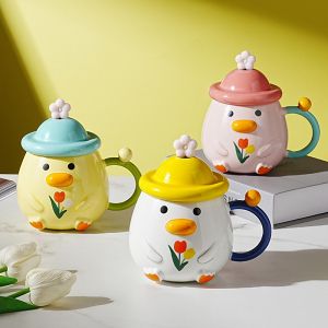 чаша с капак и лъжичка HAPPY DUCK