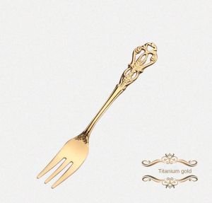 комплект 6 бр. вилички за кафе VINTAGE GOLD