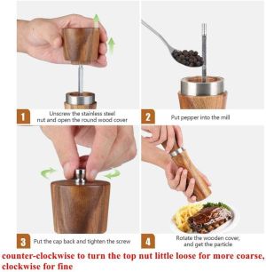 дървена мелничка с метален пръстен Х 21 и 26 см