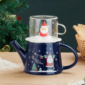 коледен комплект чаша и кана за чай SANTA CHRISTMAS