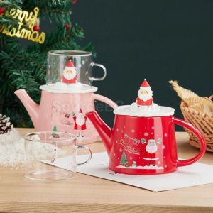 коледен комплект чаша и кана за чай SANTA CHRISTMAS