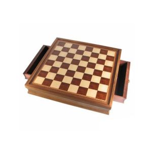 комплект луксозен шах с чекмедже и метални фигури MORELLO