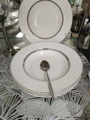 сервиз за хранене 18 ч. Elegant Silver, New Bone