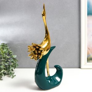 статуетка FLAMINGO GREEN & GOLD 32 см