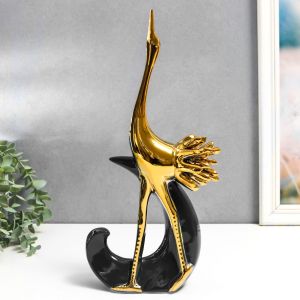 статуетка FLAMINGO BLACK & GOLD 34 см