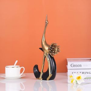статуетка FLAMINGO BLACK & GOLD 34 см