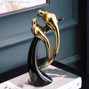 статуетка BIRD BLACK & GOLD 26 см