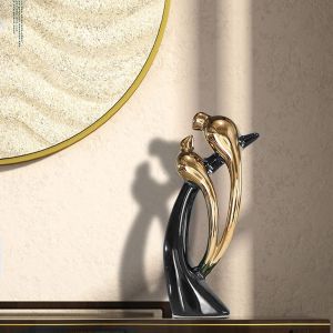 статуетка BIRD BLACK & GOLD 26 см