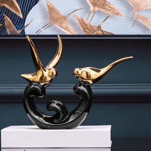 статуетка BIRD BLACK & GOLD 19 см