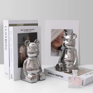 комплект 2 бр. стопери за книги SIVER BEAR 17.5 см