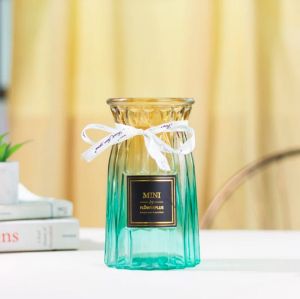 винтидж стъклена ваза 14, 17 и 23 см GREEN RAINBOW