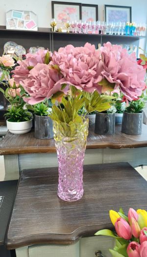 стъклена ваза 24 см PINK