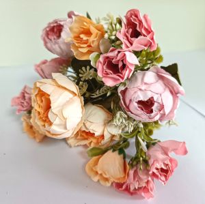 винтидж букет в розови и жълти нюанси