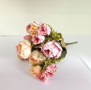 винтидж букет в розови и жълти нюанси