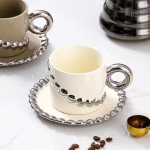 чаша с чинийка GENTLE WHITE, BLUE, BROWN