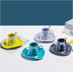 чаша, чинийка, лъжичка AMAZING GRAY, YELLOW, BLUE, PURPLE