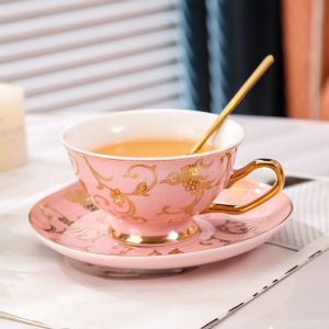 Чаша за кафе/ капучино, чинийка, лъжичка Magnetic Pink