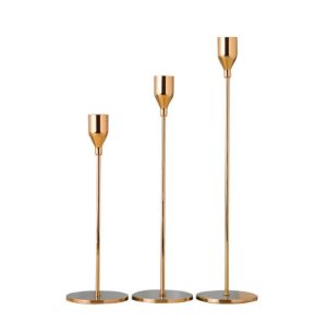 комплект 3 бр. свещници ROSE GOLD ELEGANT