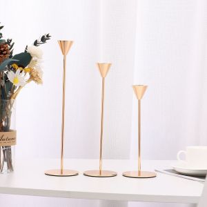 комплект 3 бр. свещници ROSE GOLD ELEGANT