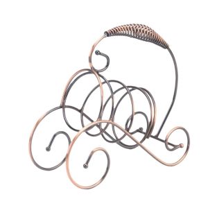 оставка за бутилка ROSE GOLD SPIRAL с дръжка