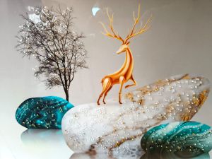 двойна картина с рамка ART Crystal 50*120-40*120