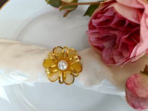 пръстени за салфеки 6 бр. GOLD FLOWER