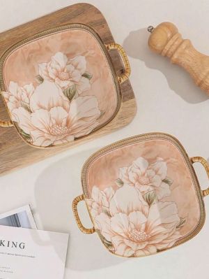 керамична квадратна купа с дръжки 22.5 см Camellia