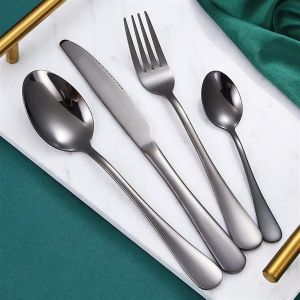 Прибори за хранене 24 ч. Classic Black, Morello - неръждаема стомана