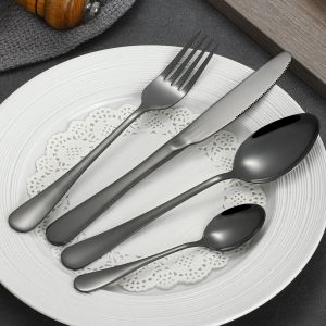 Прибори за хранене 24 ч. Classic Black, Morello - неръждаема стомана