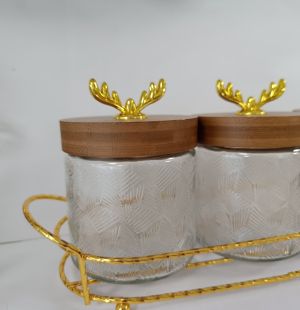 омплект 3 бр. буркана с поставка и Еленски рога