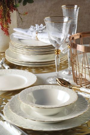 Сервиз за хранене 24 части Gold Rim