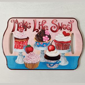 винтидж дъска за сервиране 28 см