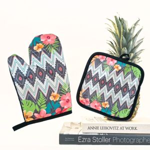 кухненска ръкавица с ръкохватка розово цвете Български Виж всички