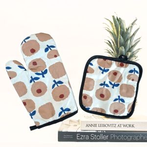 кухненска ръкавица с ръкохватка кафяв мак