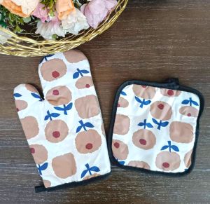 кухненска ръкавица с ръкохватка кафяв мак