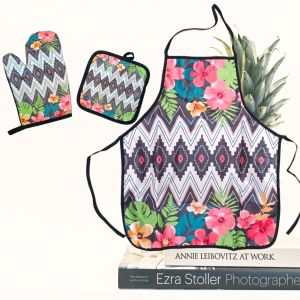 кухненска престилка, ръкавица и ръкохватка