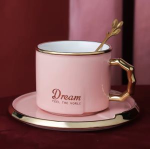 чаша, чинийка, лъжичка PINK DREAM