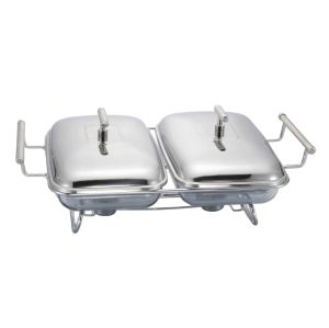 правоъгълен съд за топло сервиране 2 х 1.5 л Morello Satin