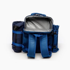 раница за пикник с одеало за 4ма Blue