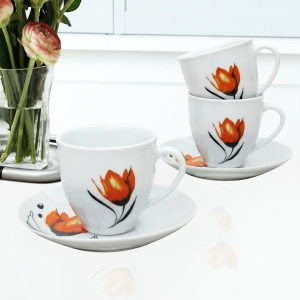 комплект за капучино или чай 12 ч. ORANGE TULIP