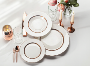 сервиз за хранене 18 ч. Elegant Rose Gold, New Bone